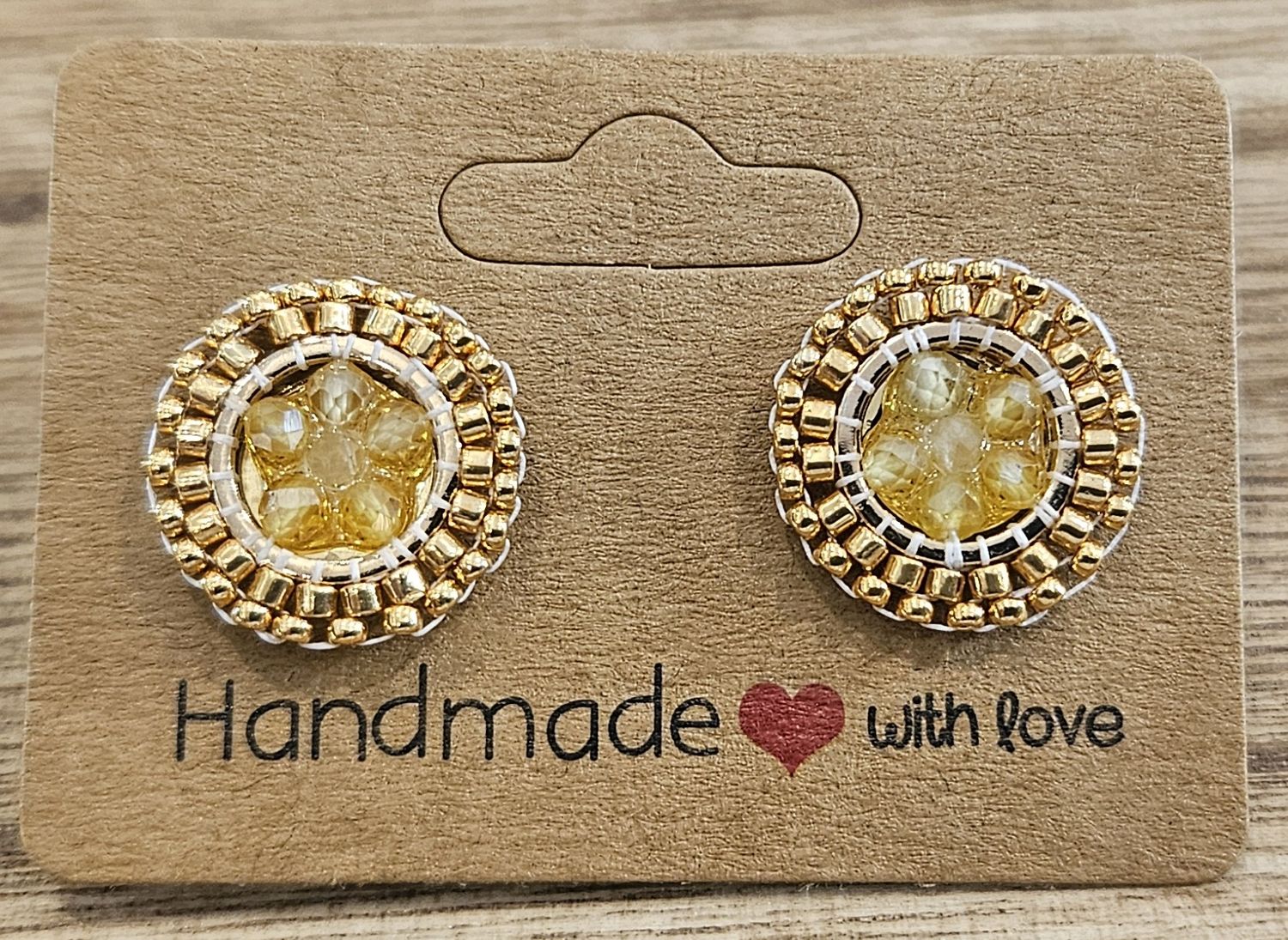 Perlenohrringe Stecker rund