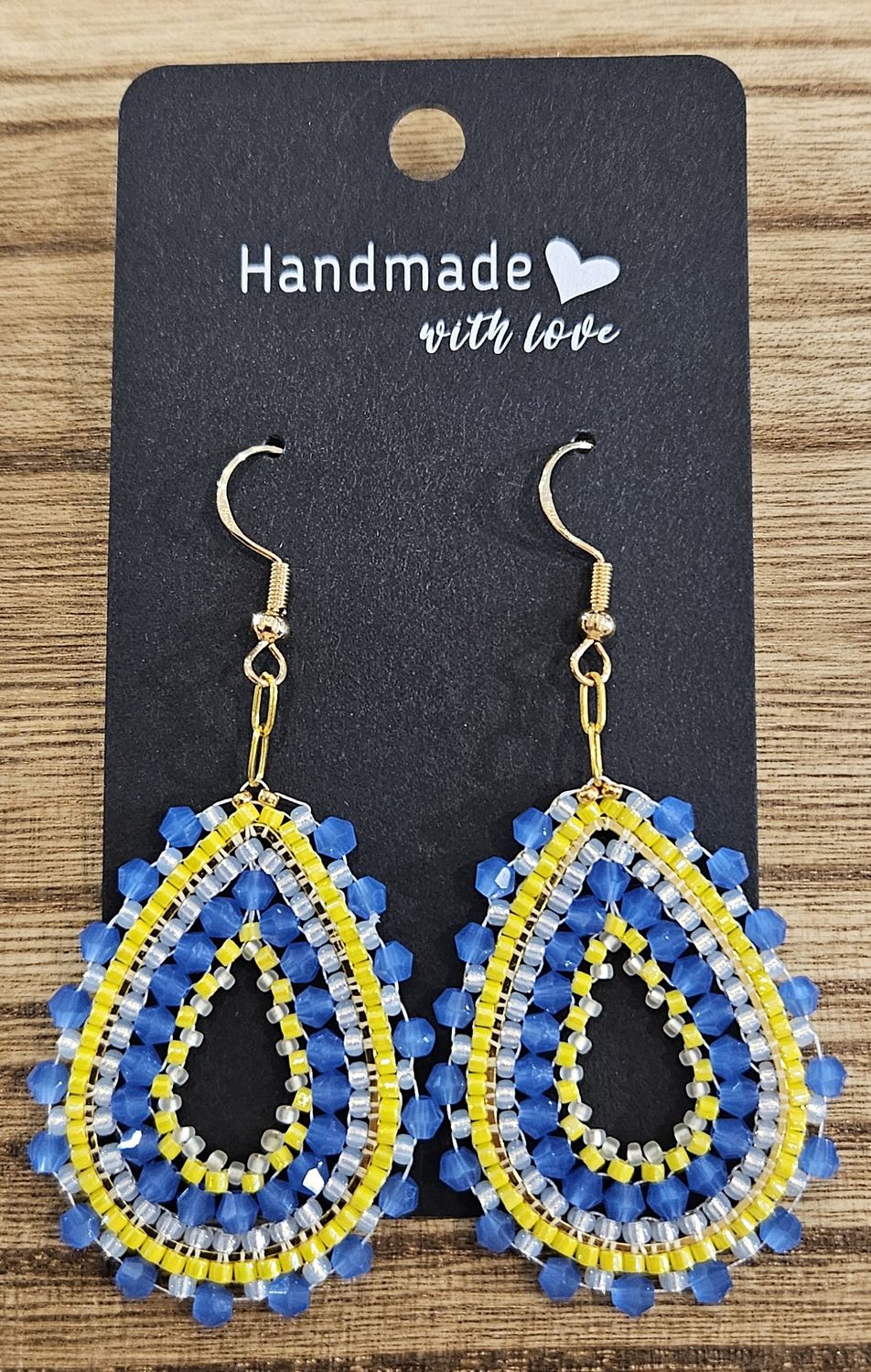 Perlenohrringe Tropfen einteilig mit Ohrhaken