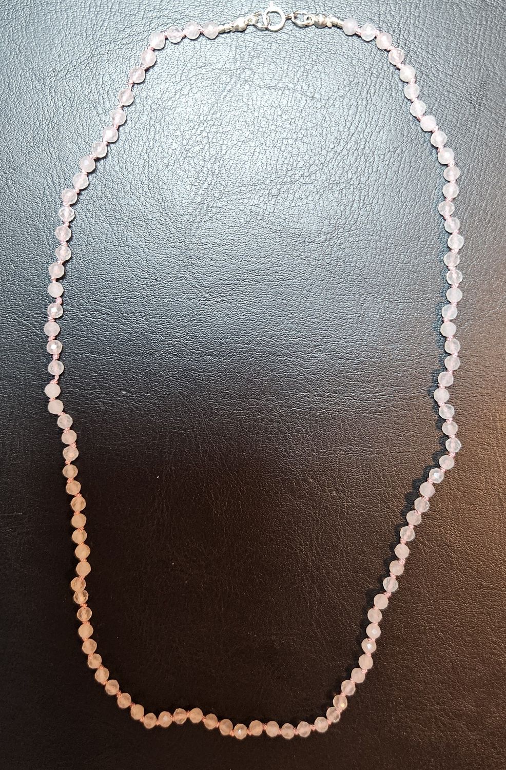 Perlenkette Rosenquarz