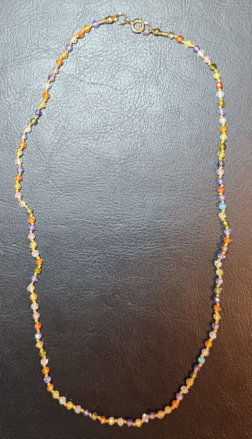 Perlenkette Zirkon bunt