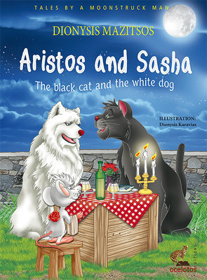 Aristos and Sasha,  The black cat and the white dog