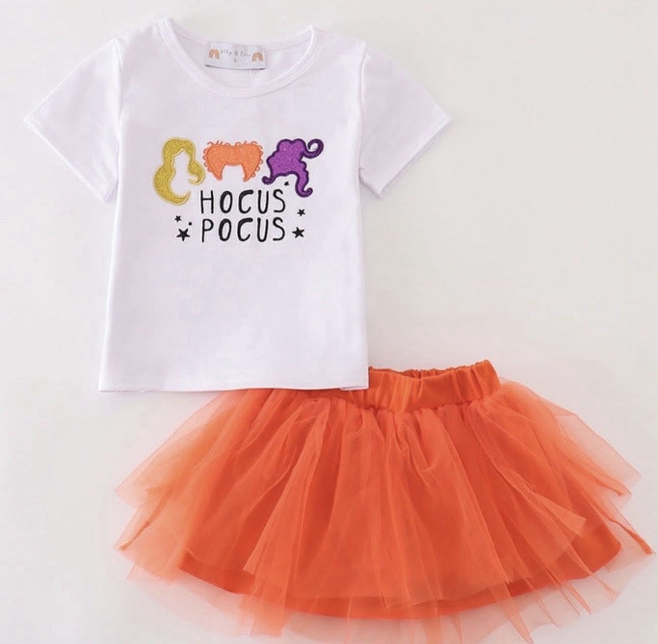 Girls Halloween Hocus Pocus Tshirt/ Tutu