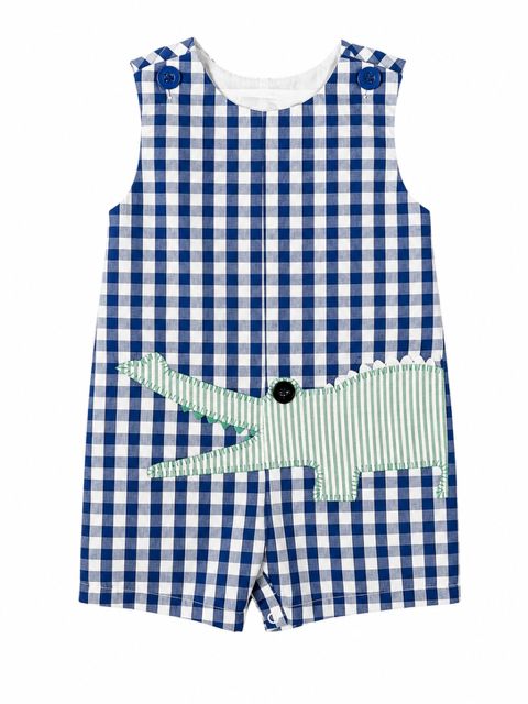 Navy Gingham Alligator Jon