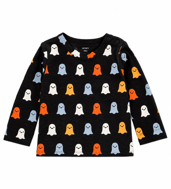 Boys Halloween Ghost Long Sleeve Tshirt