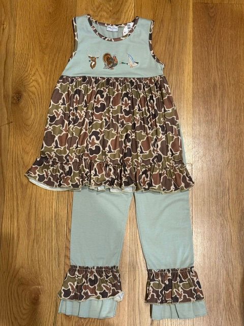 Girls Duck Tunic w Ruffle Pants