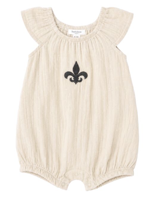 Saints Girls Fleur de Lis Tan Bubble
