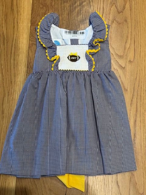 LSU Purple Gingham Dress