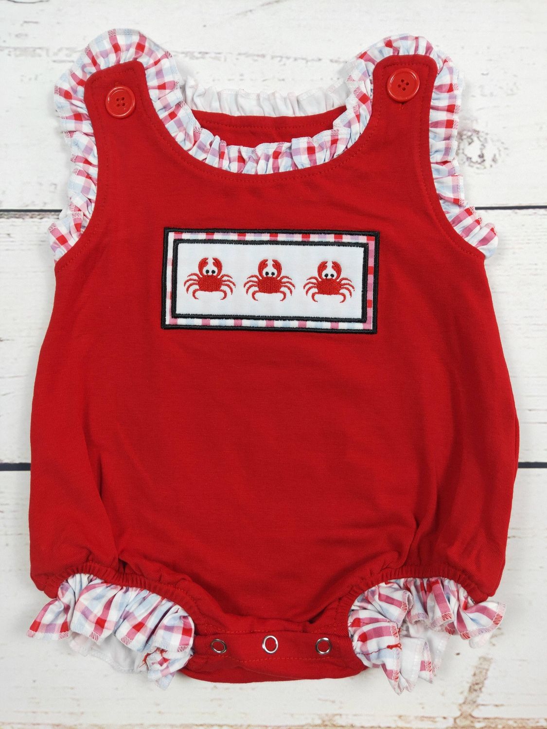 Girls Red Crab Bubble, Size: 0-3M