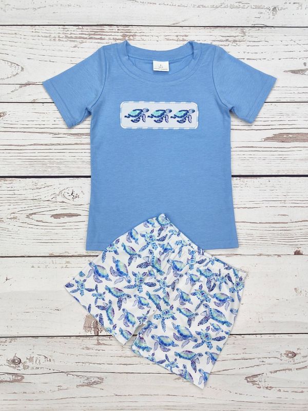 Boys Lt Blue Sea Turtle