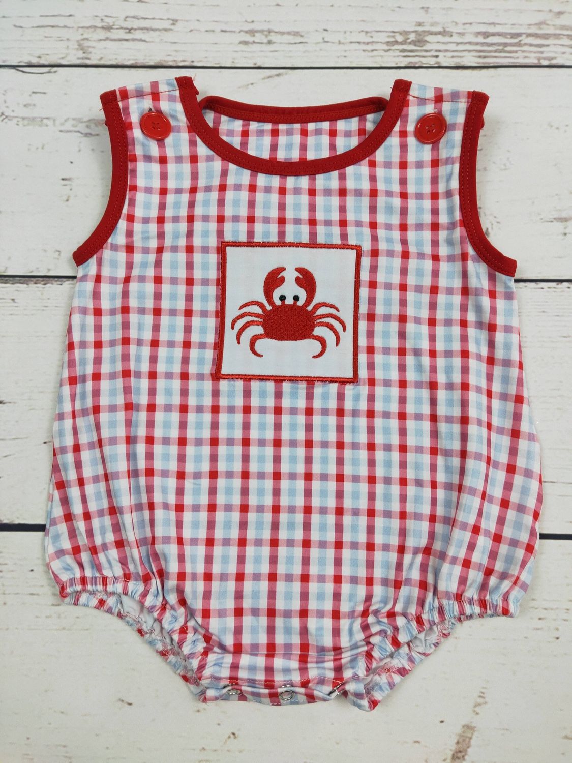 Crab Boys Bubble RWB, Size: 0-3M