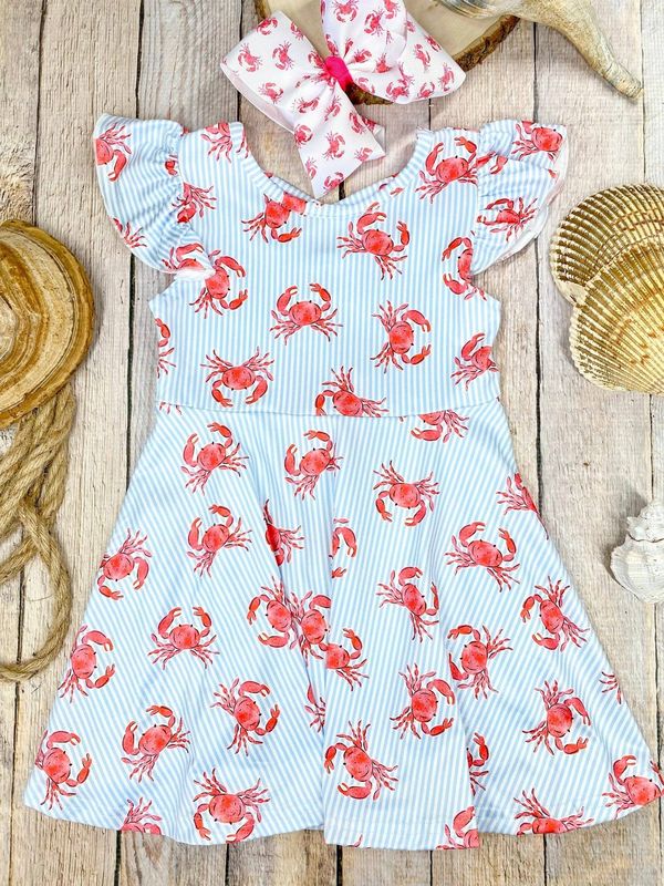 Coastal Crab Twirl Dress
