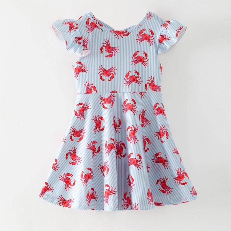 Coastal Crab Twirl Dress
