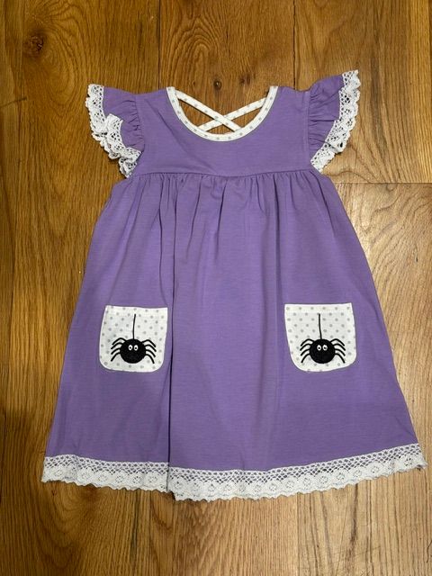 Lavender Halloween Spider Dress
