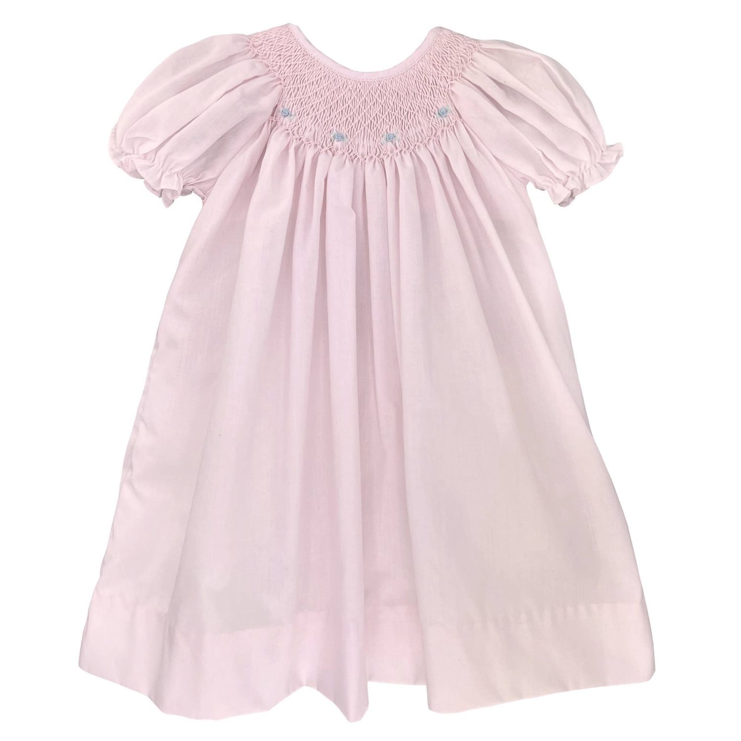 Girls Smocked Daygown Pink, Color: Pink, Size: Preemie