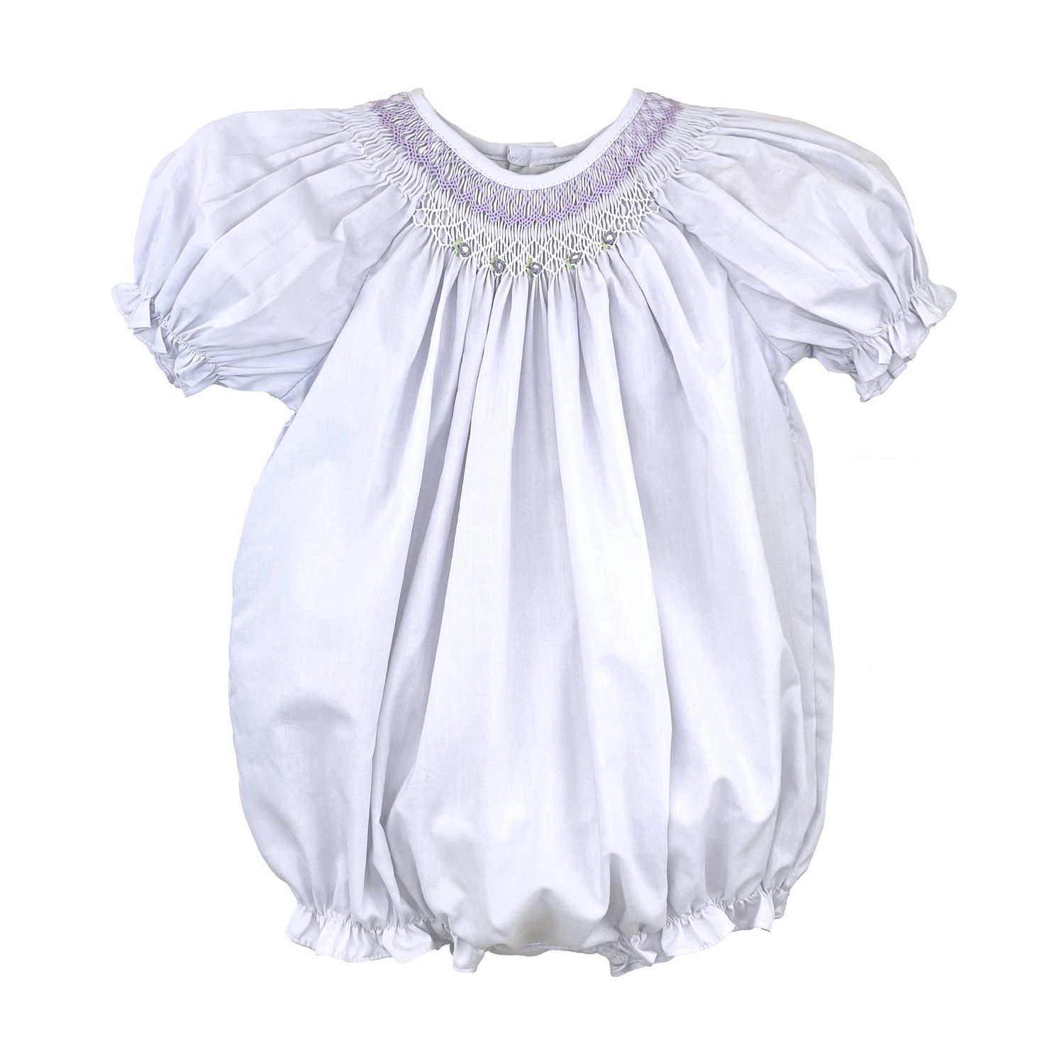 Bishop Smocked Heirloom Bubble, Color: Lavender, Size: 3 Month