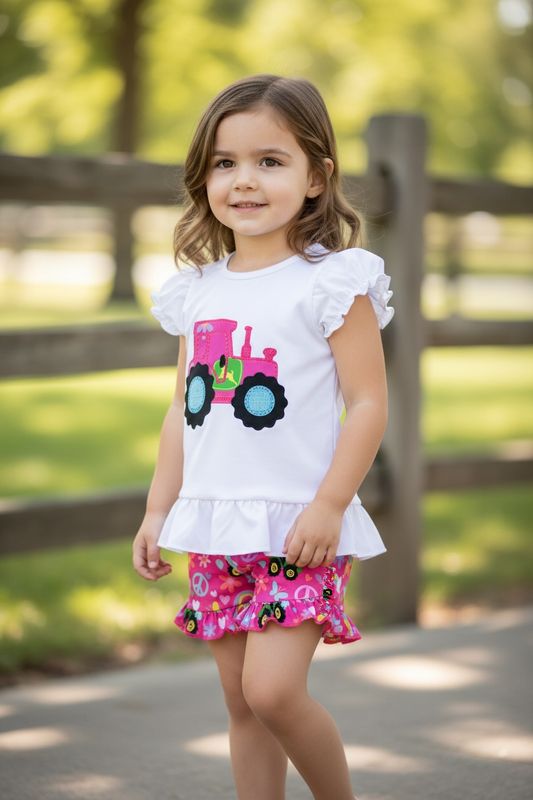 Pink Tractor John Deere SS