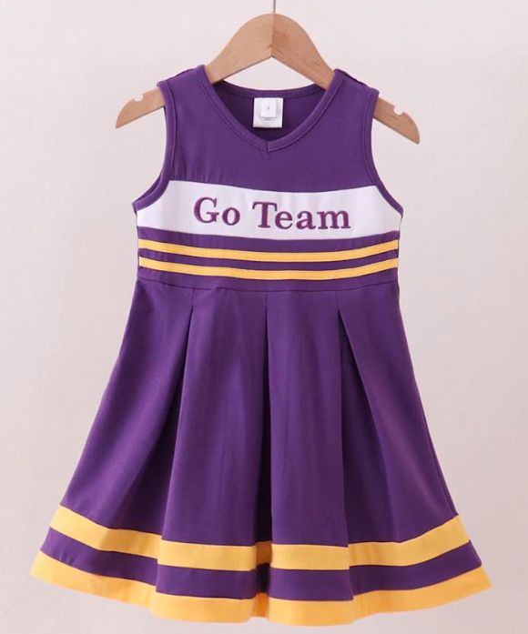 Purple Go Team LSU Dresses