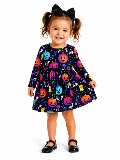 Black Halloween Pumpkin Dress