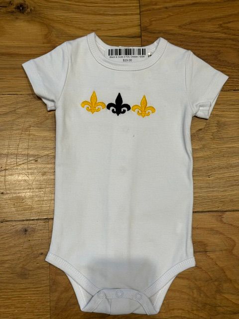 Unisex Black &amp; Gold Onesie