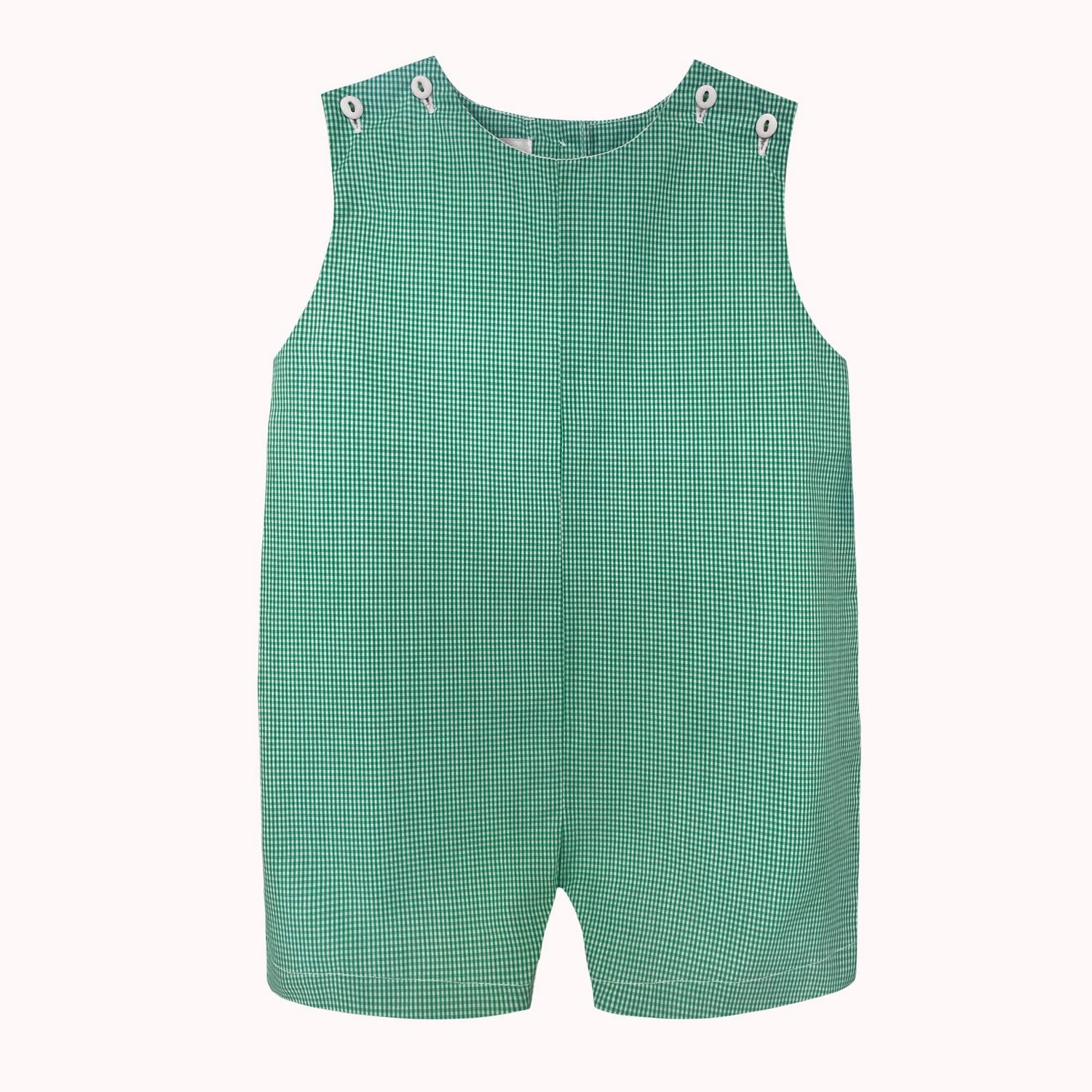 Monogram-able Romper - Green Check