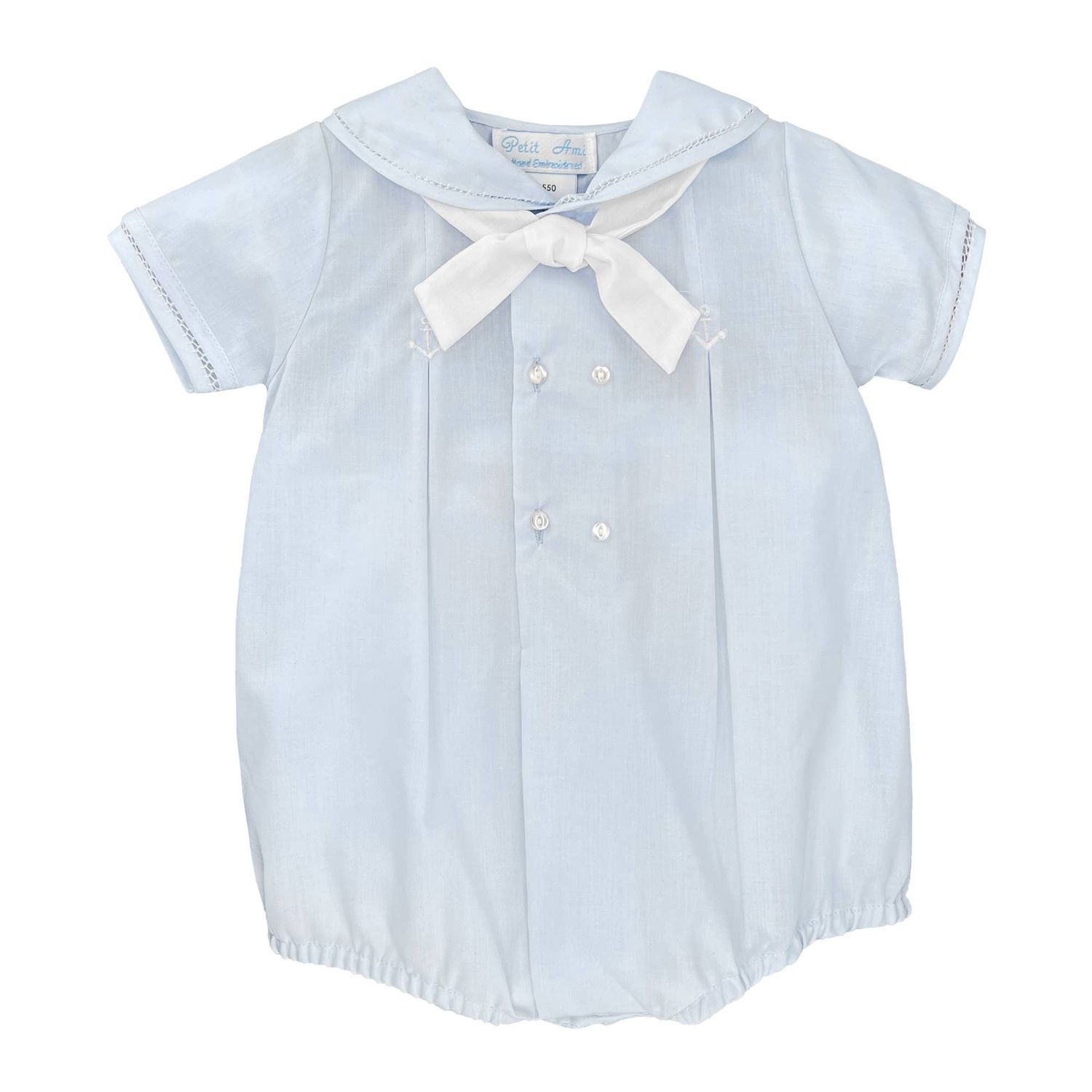 Romper with Anchor Embroidery, Size: 3 Month