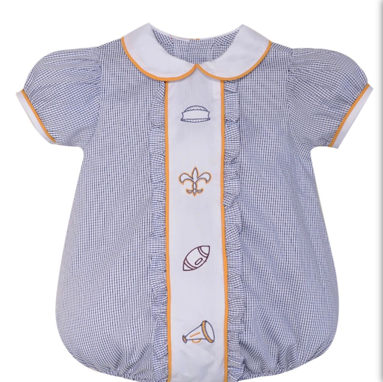 Saints Girls Black/Golf Gingham Bubble