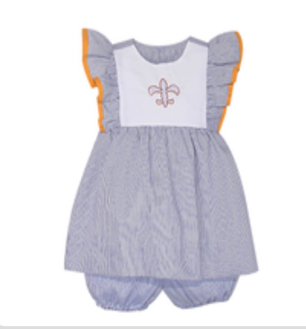 Girls Saints Ruffled Sleeve Bloomer Set