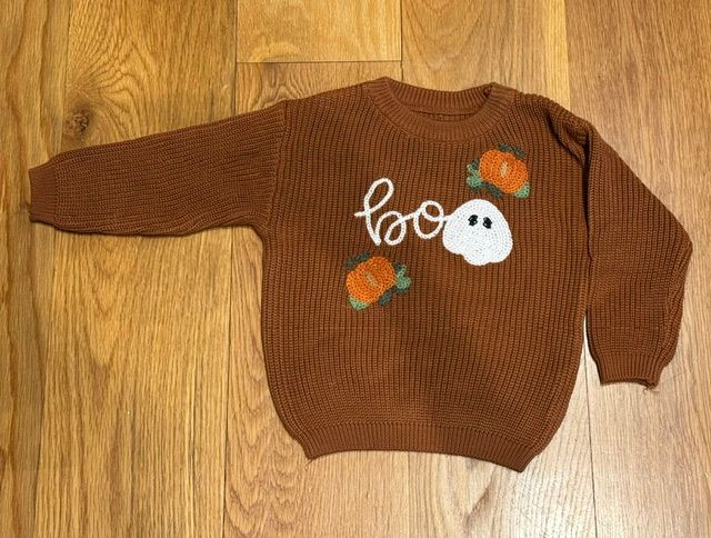 Boo Rust Halloween Sweater