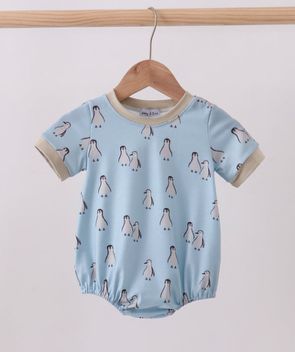 Blue Penguin Print Bubble