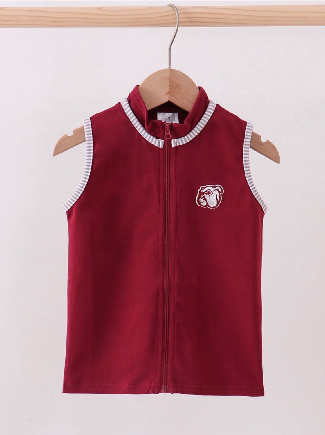 Maroon Mississippi Bulldog Boys Vest