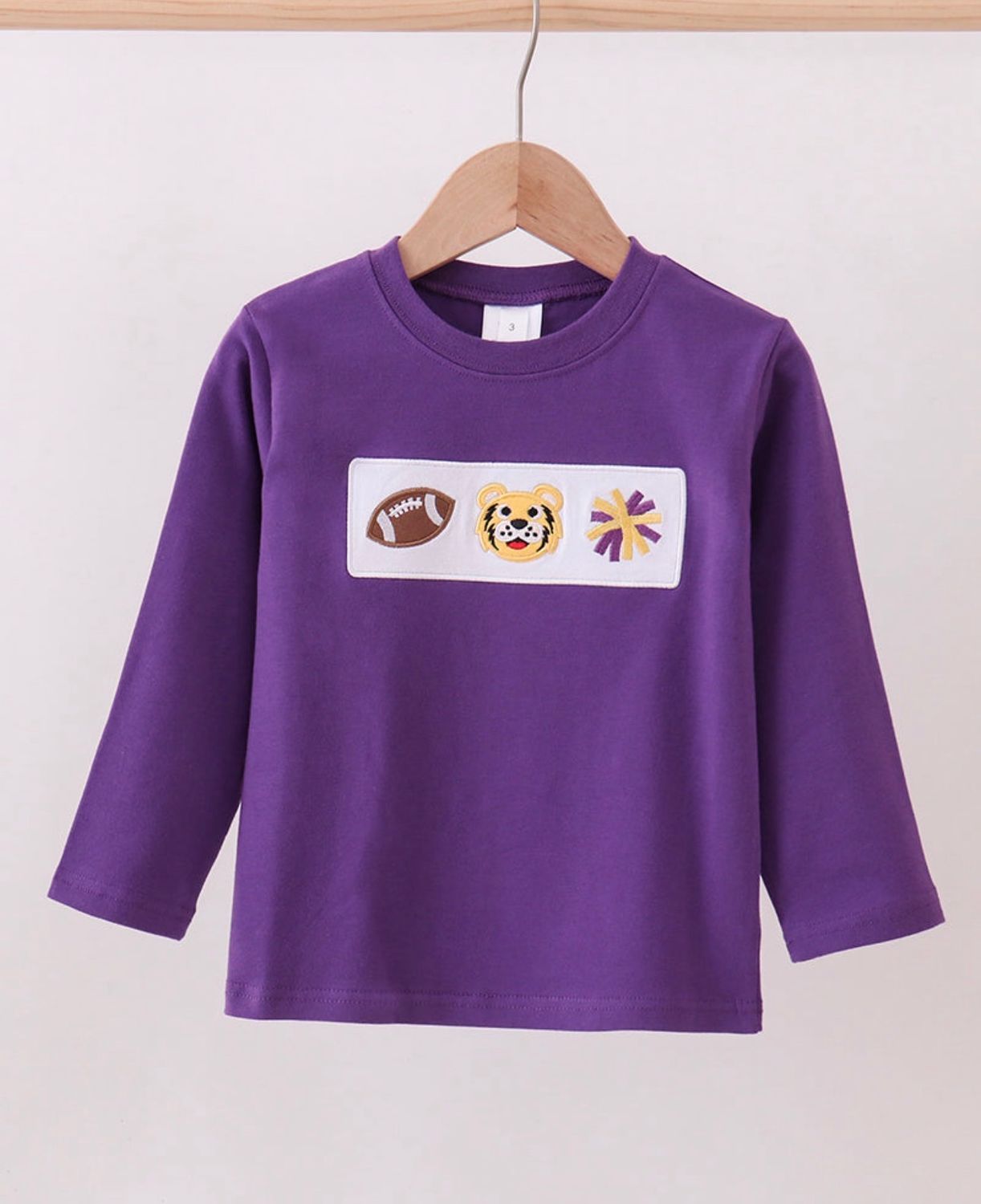 Boys LSU Long Sleeve Applique Tshirt