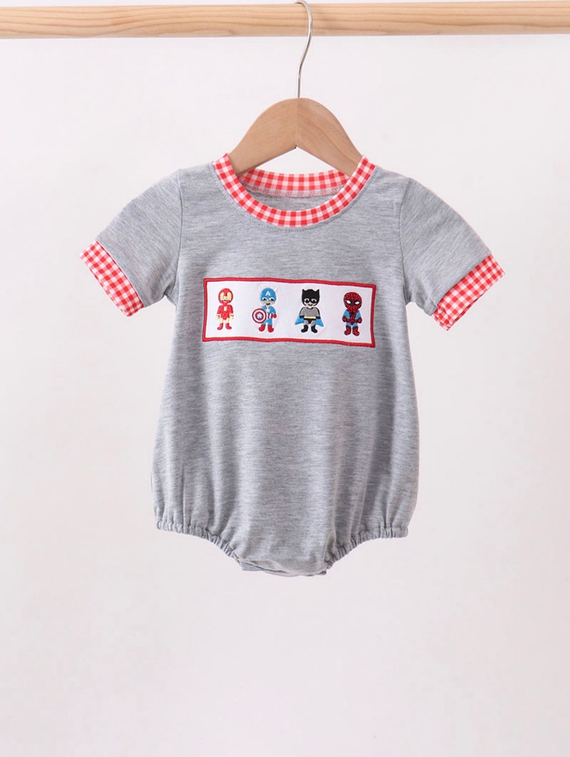 Baby Grey Character Embroidered Bubble