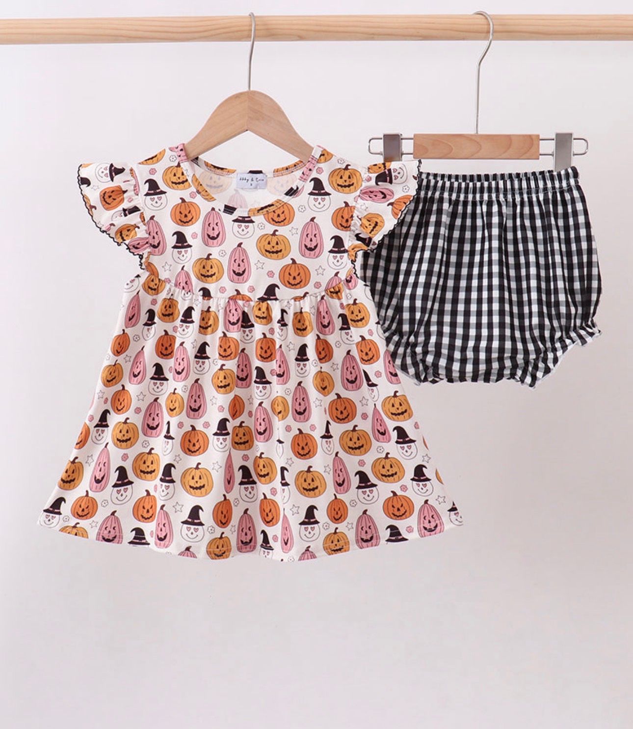 Halloween Baby Pumpkin Ruffle Bloomer Set