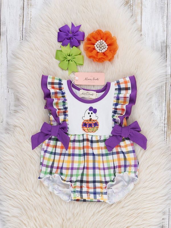 "Boo Y'all" Halloween Pumpkin Bubble Romper