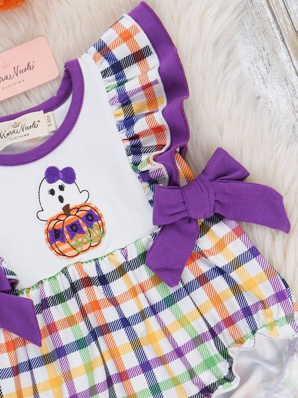 "Boo Y'all" Halloween Pumpkin Bubble Romper