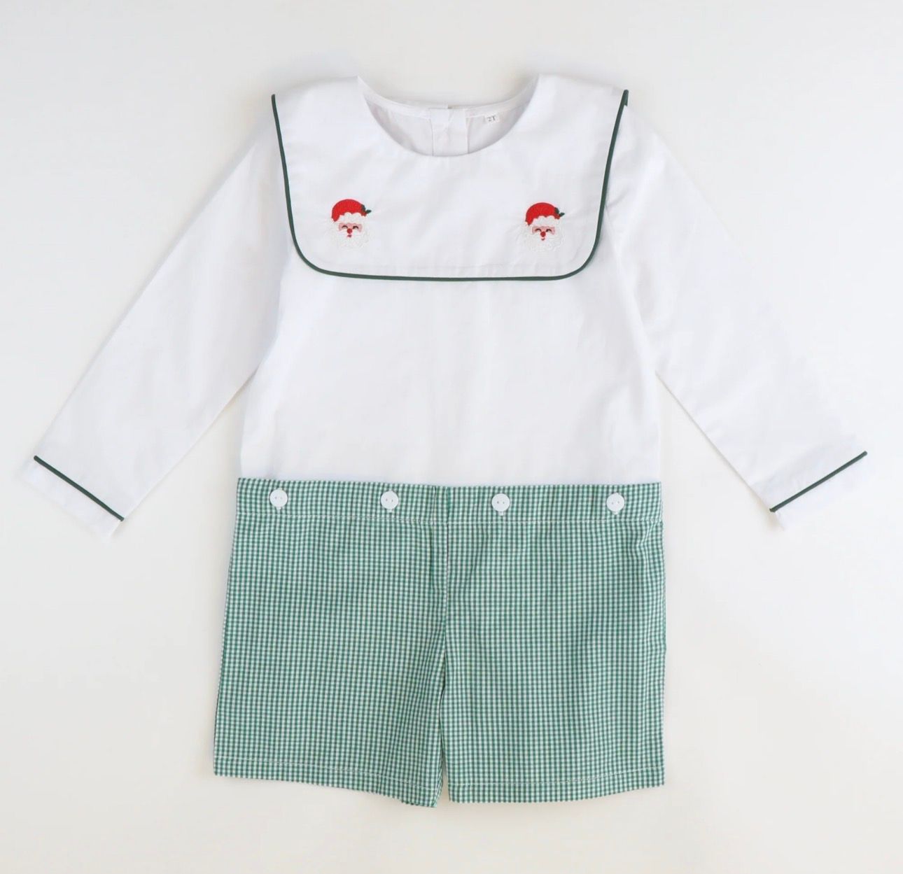 Boys Christmas Santa Short Set