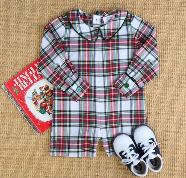 Boys Flannel Plaid Christmas Jon Jon
