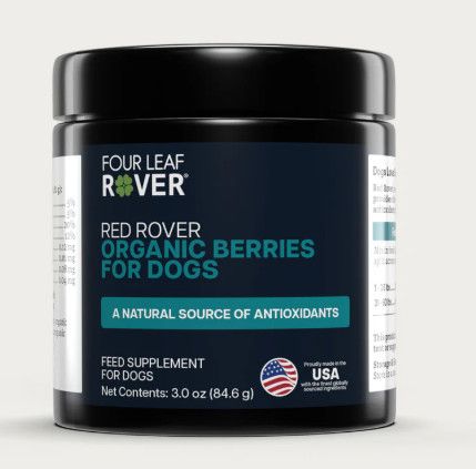 Four Leaf Rover Red Rover Organic Berries Dog Supplement, 3.3-oz