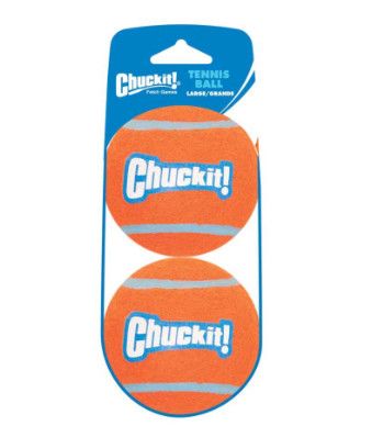 Chuckit! Double Pack Tennis Ball Dog Toy, Large