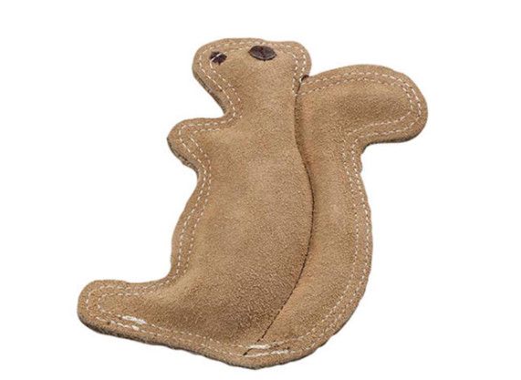 Ethical Pet Dura-Fused Leather Squirrel Dog Toy, Small