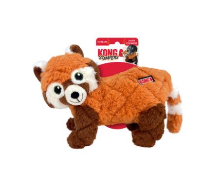 KONG Scampers Red Panda Dog Toy, Medium