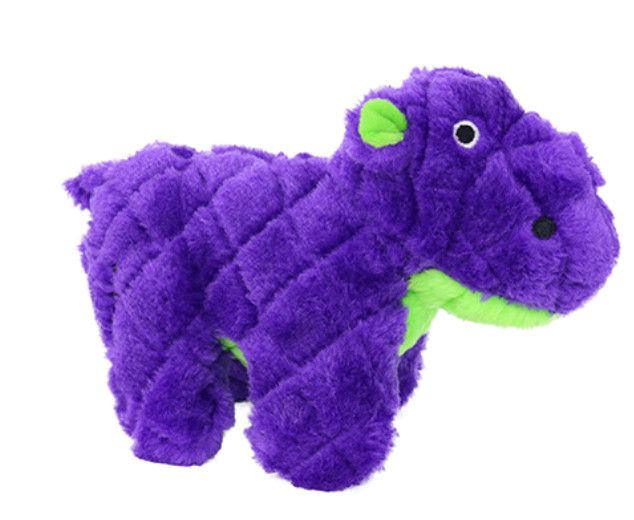 Mighty Safari Hippo Dog Toy, Purple/Green, Regular