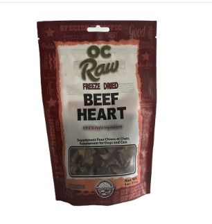OC Raw Beef Heart Freeze-Dried Dog & Cat Treats, 4-oz