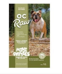 OC Raw Dog Turkey & Produce Sliders Raw Frozen Dog Food, 4-lb