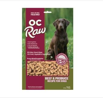 OC Raw Dog Beef & Produce Meaty Rox Raw Freeze-Dried Dog Food, 20-oz