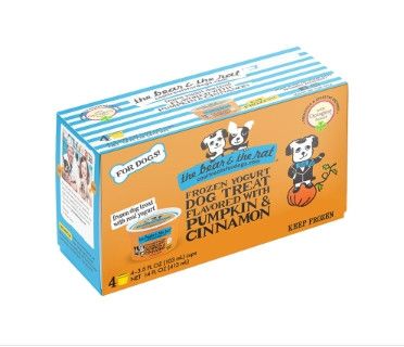 The Bear & The Rat Pumpkin & Cinnamon Frozen Yogurt Dog Treats, 3.5-oz, Single Cup