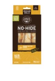 Earth Animal No-Hide Peanut Butter Rolls Value Box Dog Treats, Medium, 3-pk