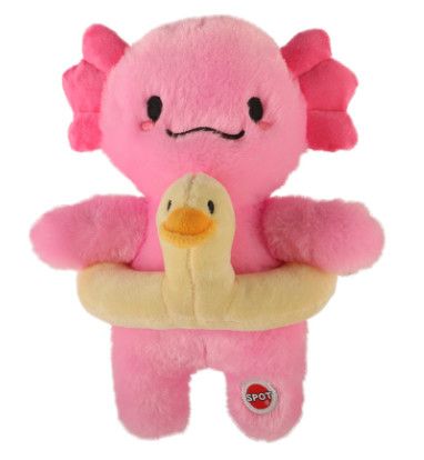 Ethical Spot Axolotl with Duck Tube Dog Toy, 10-in