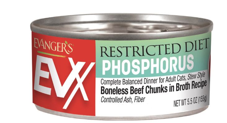 Evanger's EVX Restricted Diet Low Phosphorus Wet Cat Food Can, 5.5-oz