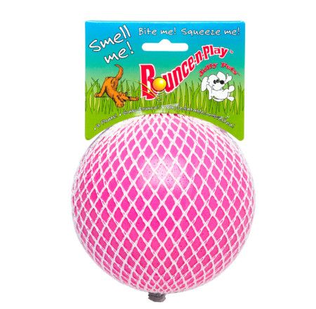 Jolly Pets Bounce-n-Play Dog Toy, Pink, 6-in